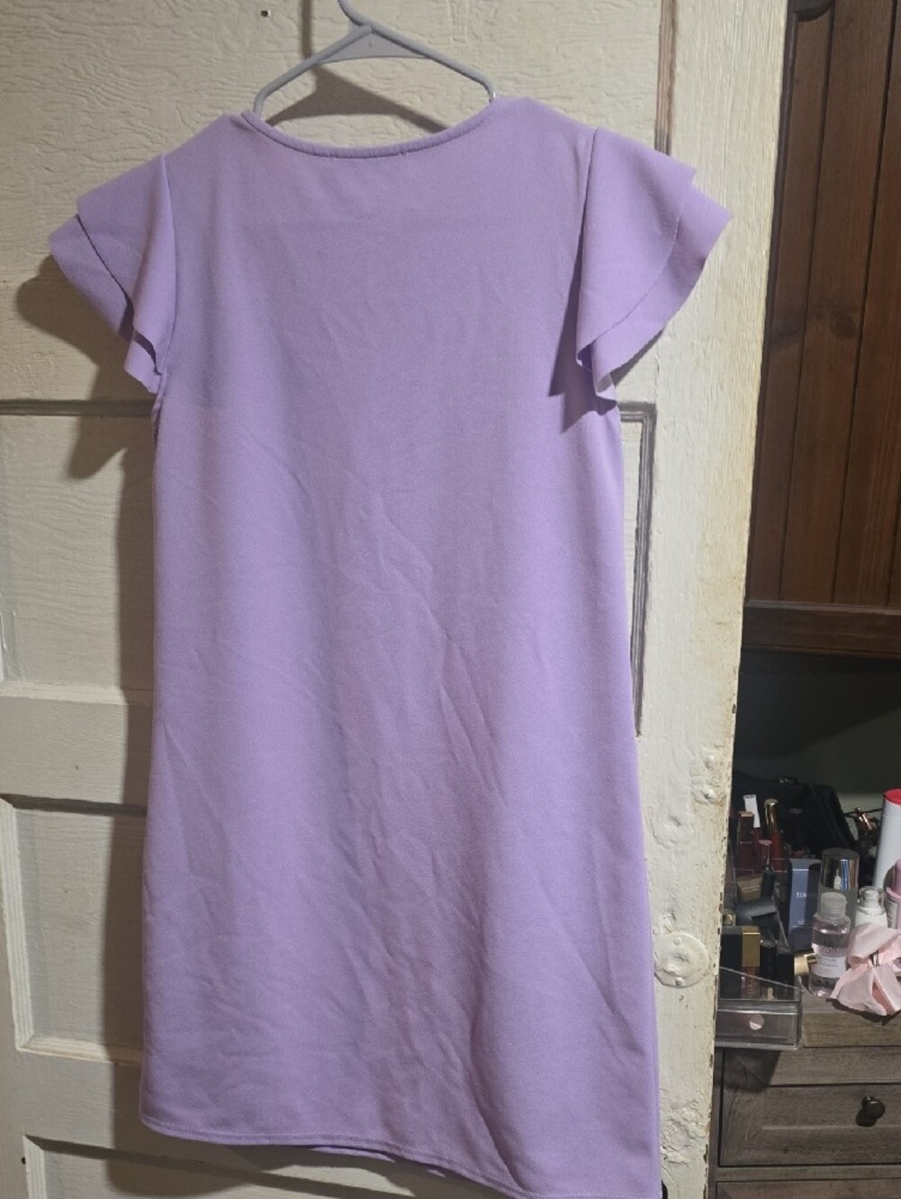 Ces Femme Lavender Ruffle Sleeve Mini Dress - Picture 2 of 4